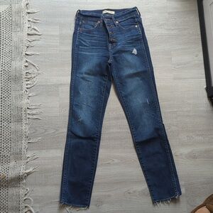 10" high rise skinny jeans